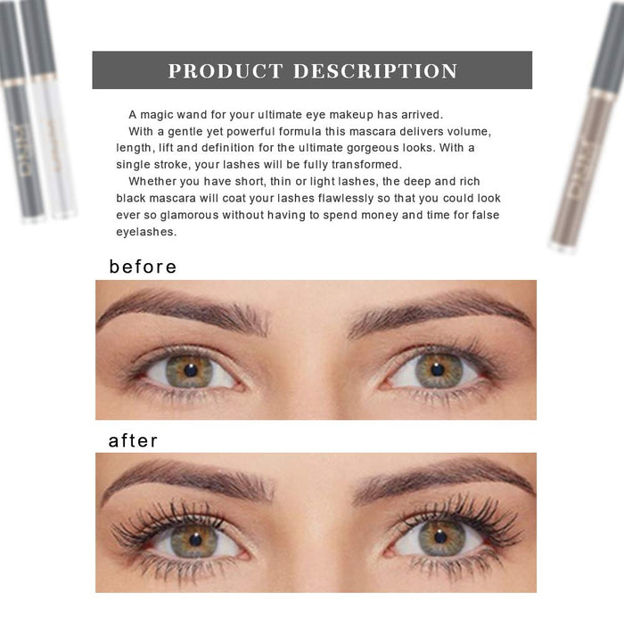 DNM 6 Color Colored Colorful Waterproof Mascara, Blue White Black Brown Purple for eyelashes Long lasting Charming Voluminous for Women Cruelty Free Vegan Eye Makeup