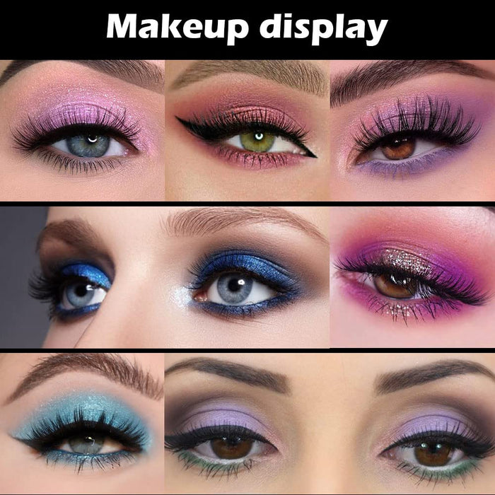 evpct 16 Colors Glitter Shimmer Matte Light Navy Blue Purple Pink Eyeshadow Makeup Palette Pallet Waterproof Highly Pigmented Smokey Pressed Sparkly Shiny Eye Shadow paletas de sombras para de ojos