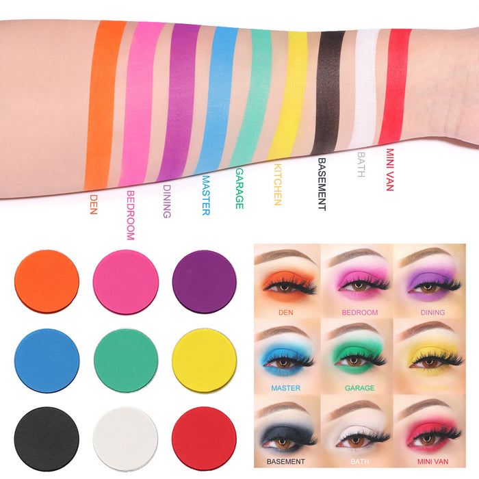 9 Colors Matte Eyeshadow Pallet Rainbow Colors Eye Shadow Palette Natural Waterproof Long Lasting Pigmented(9 Colors)…