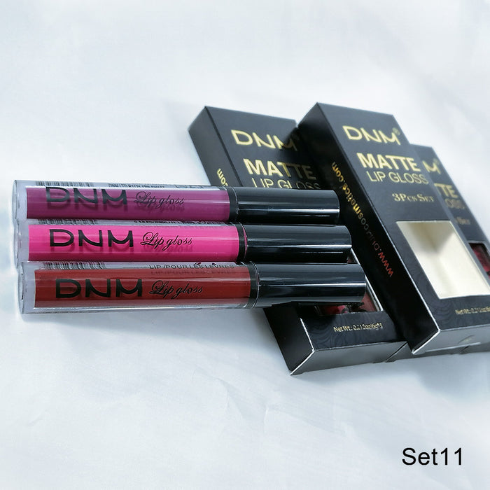 3Pcs Matte 24-hour Liquid Lipstick Sets,Dark Red Purple Matte Lipstick Lip Stain Long Lasting 24 Waterproof Lip Gloss Gift Set Matt Lipsticks Set Matt Liquid Makeup Lipstick for Women Lippies Kit01