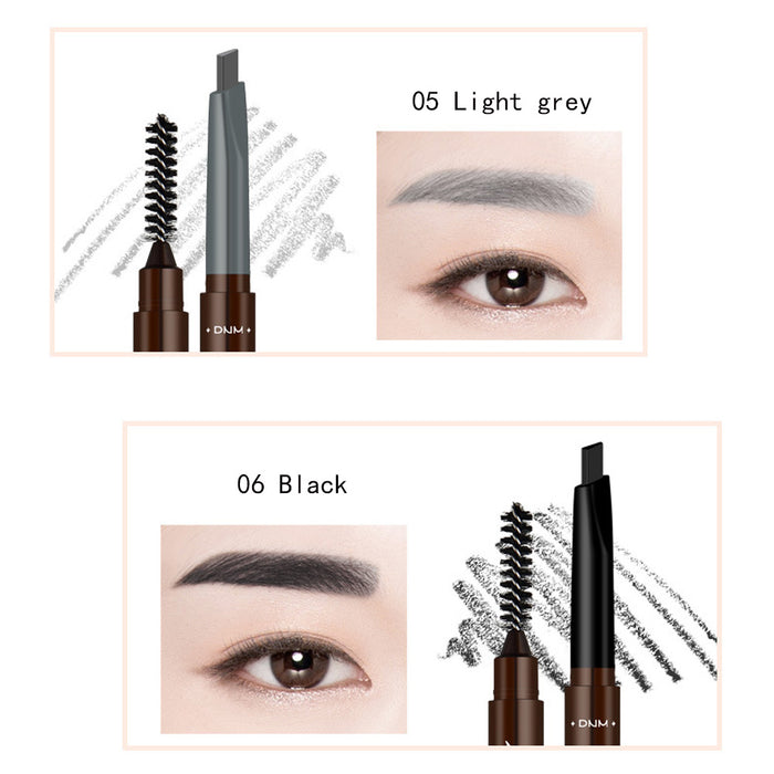 Eyebrow Pencil Set , 7 Colors Drawing Brow Microblading Pen Kit Long Lasting - Waterproof, Double-Ended Automatic Angled Tip & Spoolie Brush, Cruelty-Free, (4Brown,2Grey,1Black-Dark,Light)Natural Daily Look Makeup