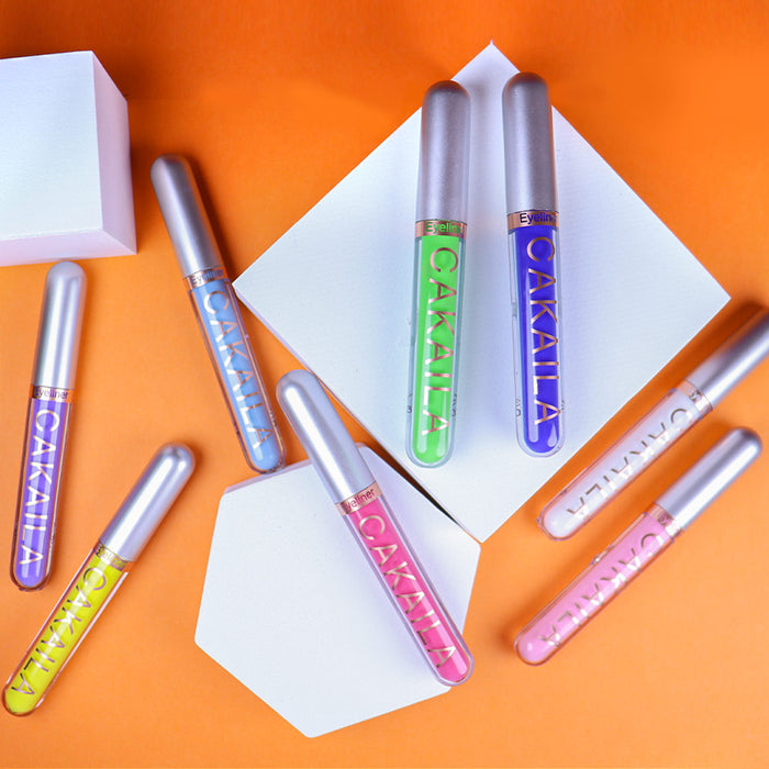 8 Colors Liquid Matte Eyeliner Set Colorful White Black Red Brown Blue Purple Yellow Green Eye Liners For Party Festival Waterproof Long Lasting Eyeshadow Pencil Quick Dry Eyes Makeup Kit