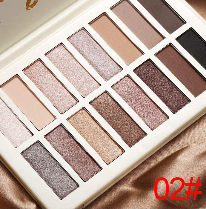 Shimmer Makeup Pallet Eyeshadow Palette 16 Colors Magic Pearlescent Mermaid Eye Shadows Highly Pigmented - Professional Nudes Warm Bronze Neutral Smoky Cosmetic (16 Colors 01)