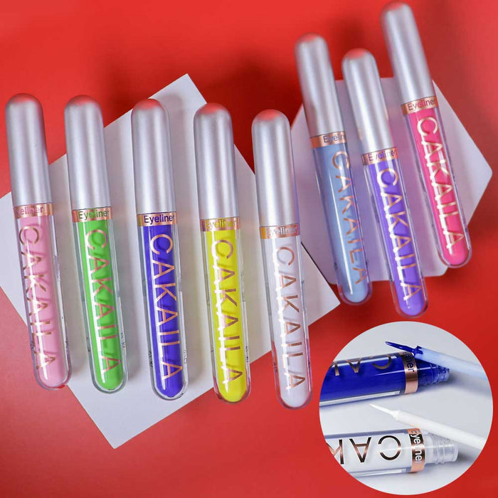 8 Colors Liquid Matte Eyeliner Set Colorful White Black Red Brown Blue Purple Yellow Green Eye Liners For Party Festival Waterproof Long Lasting Eyeshadow Pencil Quick Dry Eyes Makeup Kit