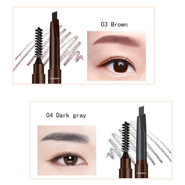 Eyebrow Pencil Set , 7 Colors Drawing Brow Microblading Pen Kit Long Lasting - Waterproof, Double-Ended Automatic Angled Tip & Spoolie Brush, Cruelty-Free, (4Brown,2Grey,1Black-Dark,Light)Natural Daily Look Makeup