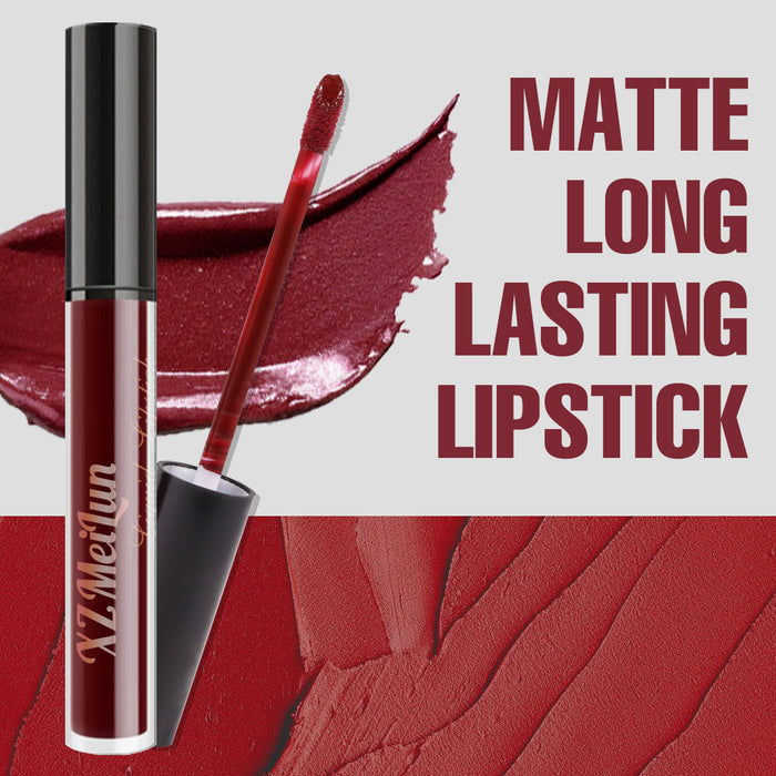 XZMeilun Matte Liquid Lipstick Lip Stain for Women, Matte Lipstick Long Lasting Lipstick 24 Hours  Waterproof