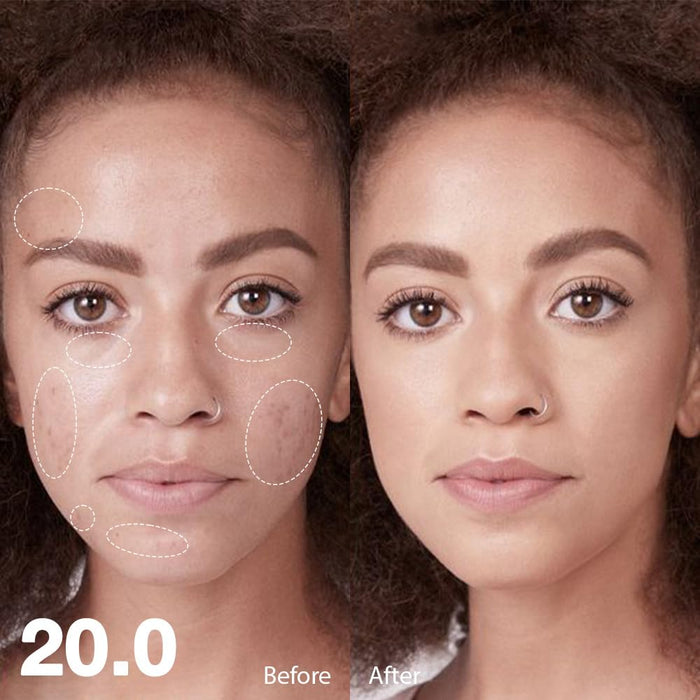 Roll over image to zoom in Pro Under Eye Full Coverage Liquid Concealer to Cover Dark Circles, Scars, Redness, Spots, Fine Lines, Corrector Anti-Aging Natural Finish, Moistening Smooth Cream, Waterproof 0.4 fl oz - Nude#