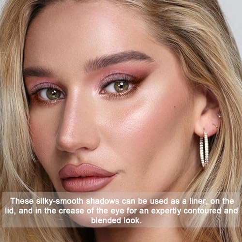 10Colors Orange Nude Pink Colorful Eyeshadow Palette Makeup,Natural Neutral Highly Pigmented Eye Shadow,Naturing-Looking Long Lasting Waterp