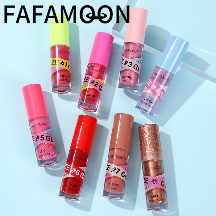 FAFAMOON 8 Colors Shiny Liquid Lipstick Set,Super Stay Liquid Velvet Lipstick Non-stick Cup Waterproof Long Lasting Lip Gloss Set for Women
