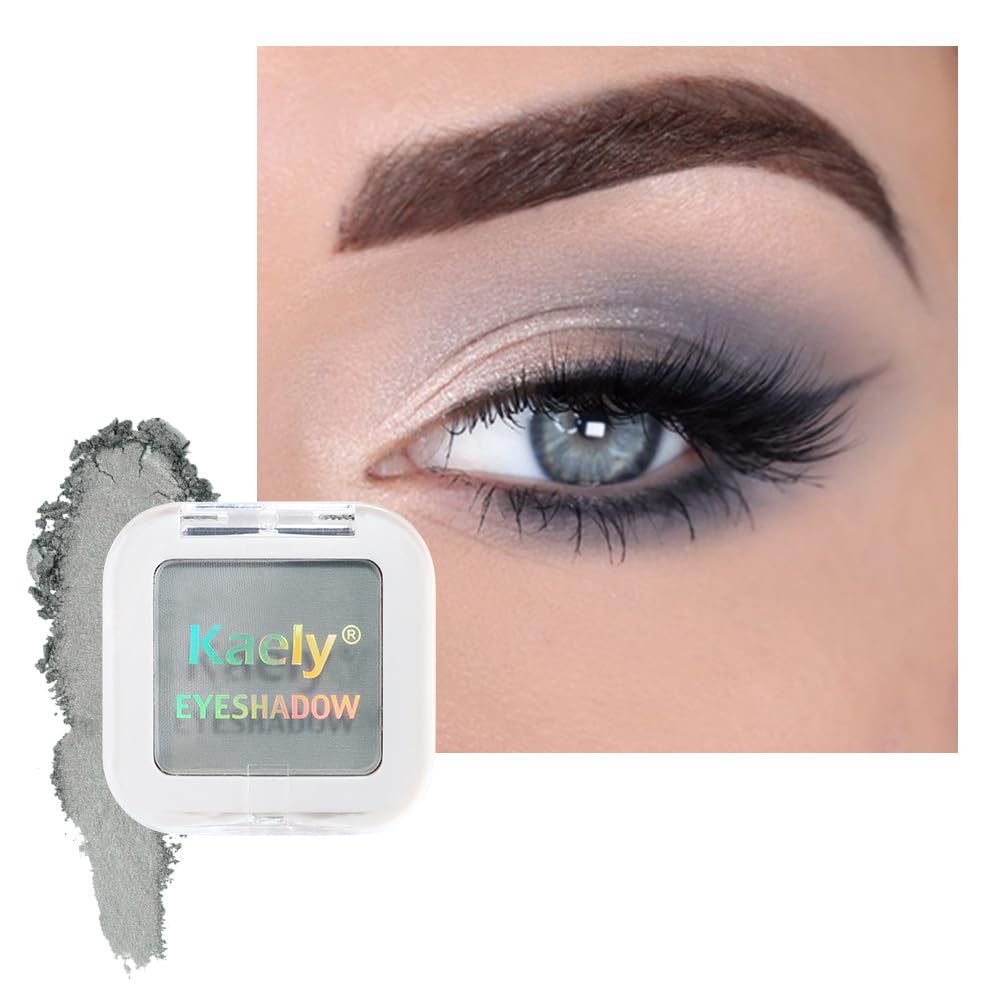 Pressed Single Eyeshadow Makeup, Taupe Matte Highly Pigmented Monochrome Eye Shadow Palette, Waterproof Neutral Powde Mini Eyeshadow, sombras para ojos, Lightweight Blendable, 05