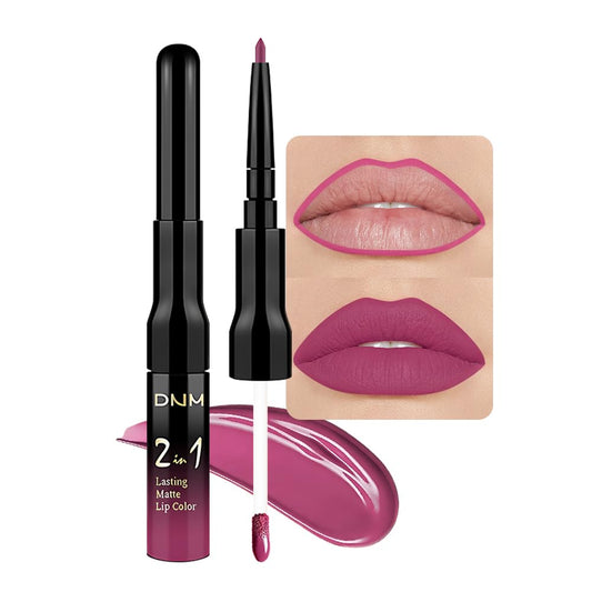 evpct 1Pcs Ruby Stoplight Red Lip Stain Paint Matte Lip Liner and Lipstick Set Long Lasting Smudge Proof labiales matte mate larga duracion listip 24 hours a prueba de agua mate 24 horas originales,05