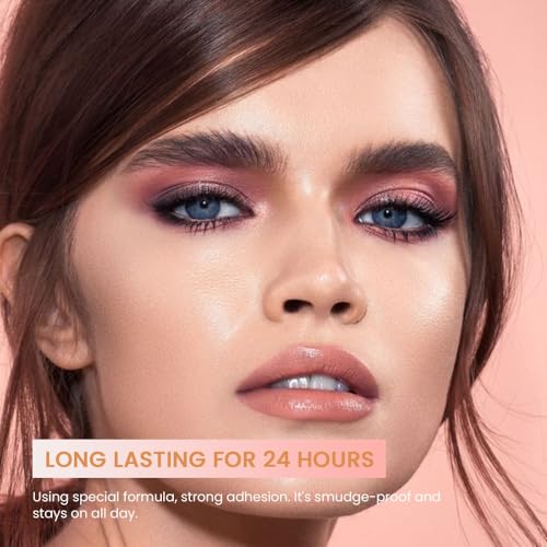 9 Colors Nude Brown Dark Pink Matte Eyeshadow Makeup Palette Neutral Nude Eye Shadow Naturing-Looking Long Lasting Waterproof