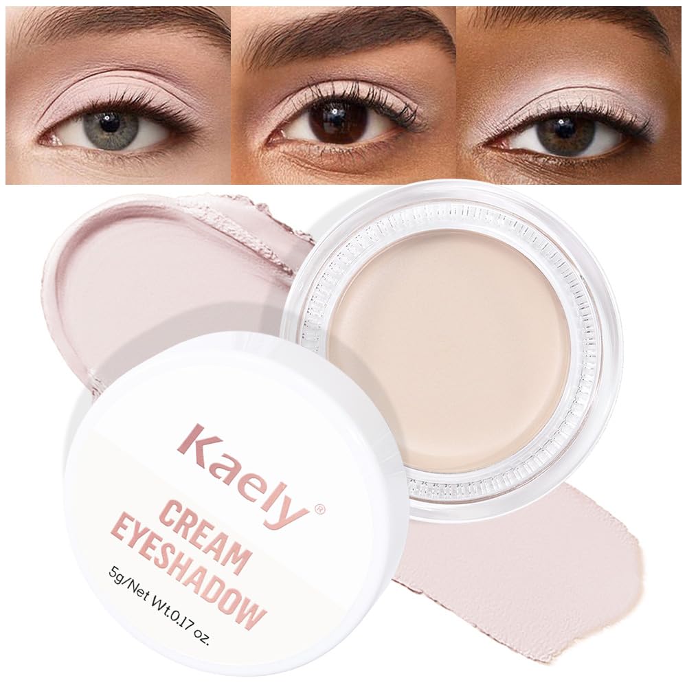 Cream Single Eyeshadow Makeup, Shimmer Highly Pigmented Monochrome Eye Shadow Pallette, Waterproof Natural Mini Eyeshadow Brightener, sombras en crema para ojos