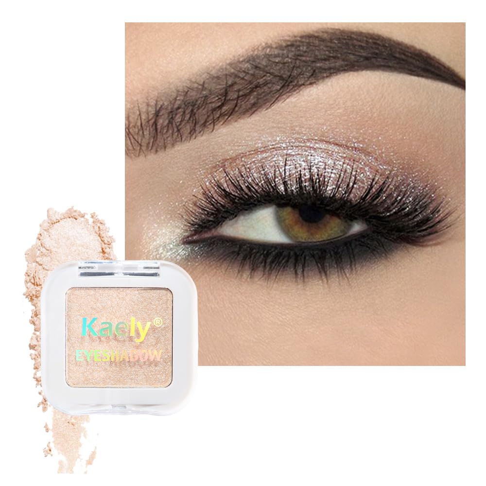Pressed Single Eyeshadow Makeup, Taupe Matte Highly Pigmented Monochrome Eye Shadow Palette, Waterproof Neutral Powde Mini Eyeshadow, sombras para ojos, Lightweight Blendable, 05