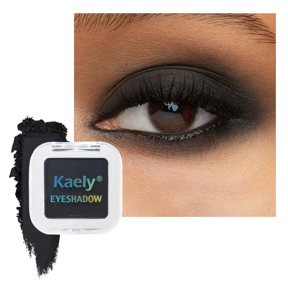 Pressed Single Eyeshadow Makeup, Taupe Matte Highly Pigmented Monochrome Eye Shadow Palette, Waterproof Neutral Powde Mini Eyeshadow, sombras para ojos, Lightweight Blendable, 05