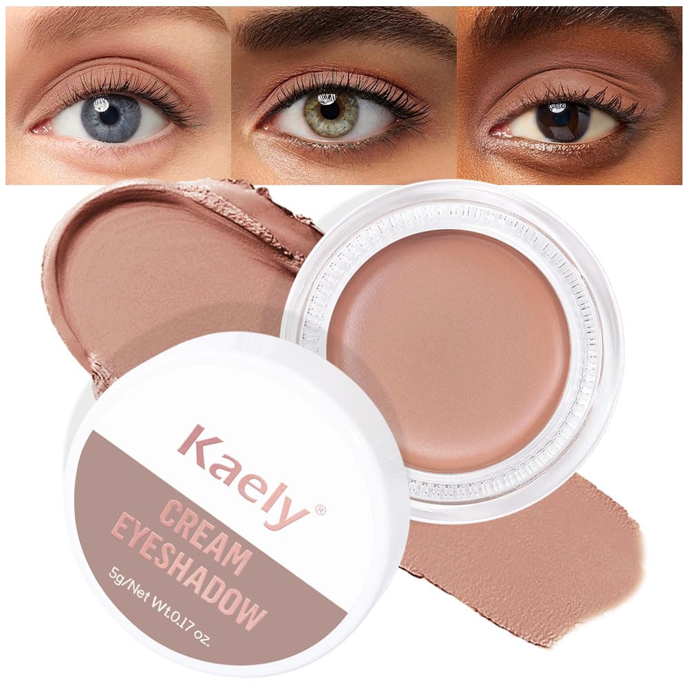 Cream Single Eyeshadow Makeup, Shimmer Highly Pigmented Monochrome Eye Shadow Pallette, Waterproof Natural Mini Eyeshadow Brightener, sombras en crema para ojos