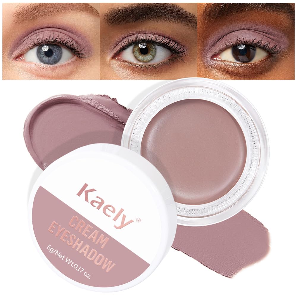 Cream Single Eyeshadow Makeup, Shimmer Highly Pigmented Monochrome Eye Shadow Pallette, Waterproof Natural Mini Eyeshadow Brightener, sombras en crema para ojos