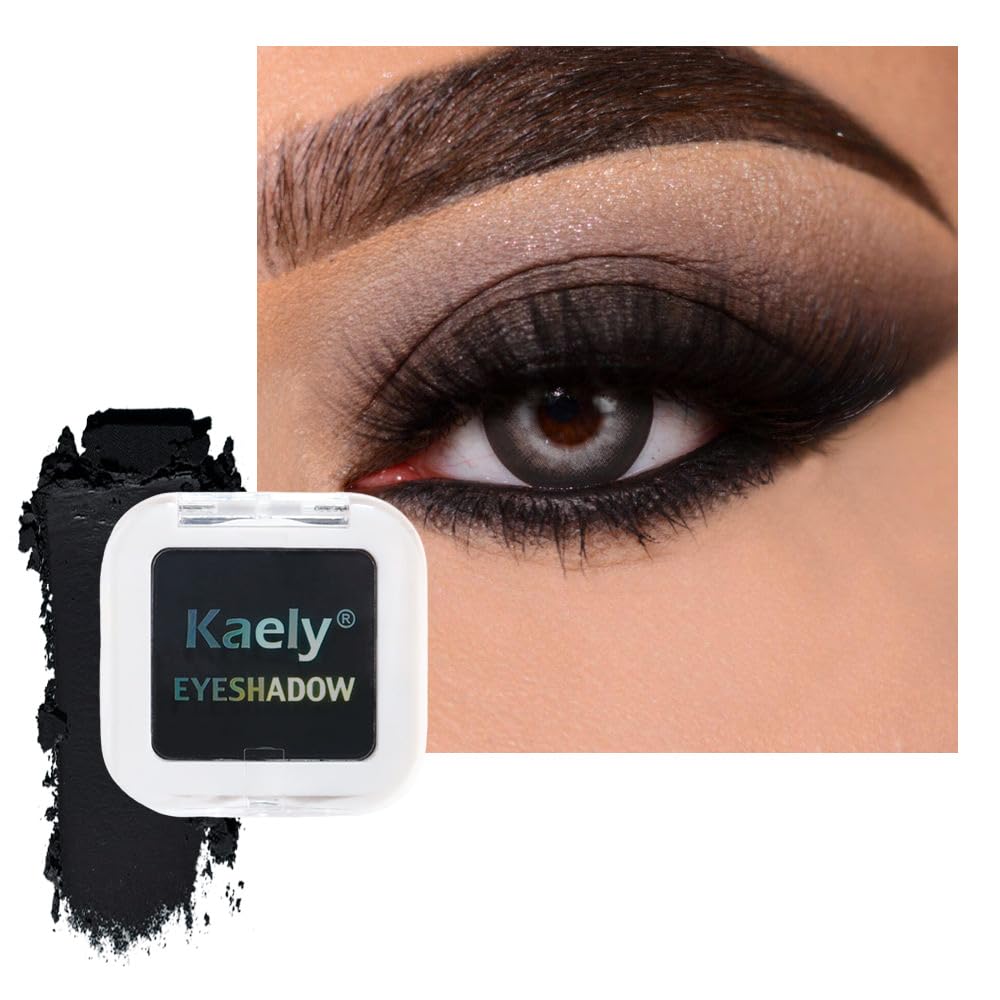 Pressed Single Eyeshadow Makeup, Taupe Matte Highly Pigmented Monochrome Eye Shadow Palette, Waterproof Neutral Powde Mini Eyeshadow, sombras para ojos, Lightweight Blendable, 05