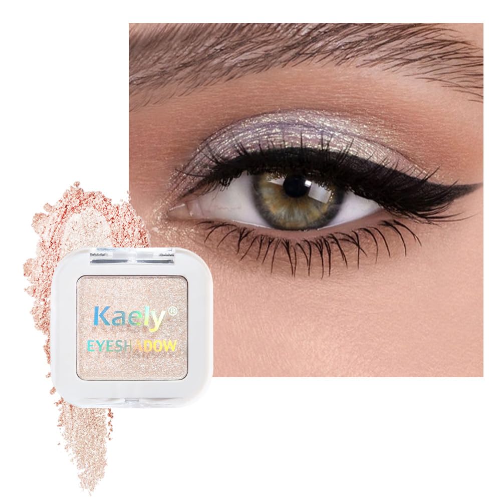 Pressed Single Eyeshadow Makeup, Taupe Matte Highly Pigmented Monochrome Eye Shadow Palette, Waterproof Neutral Powde Mini Eyeshadow, sombras para ojos, Lightweight Blendable, 05