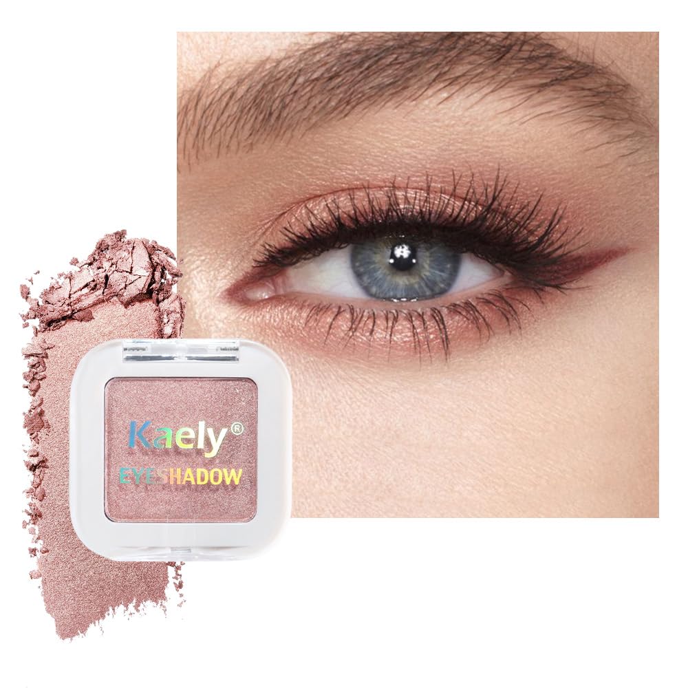 Pressed Single Eyeshadow Makeup, Taupe Matte Highly Pigmented Monochrome Eye Shadow Palette, Waterproof Neutral Powde Mini Eyeshadow, sombras para ojos, Lightweight Blendable, 05
