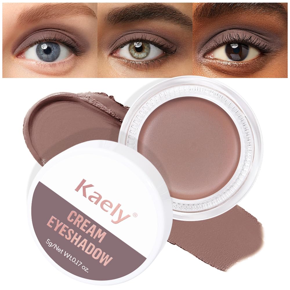 Cream Single Eyeshadow Makeup, Shimmer Highly Pigmented Monochrome Eye Shadow Pallette, Waterproof Natural Mini Eyeshadow Brightener, sombras en crema para ojos