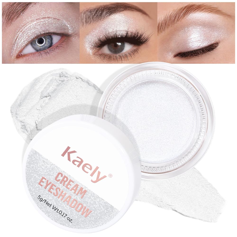 Cream Single Eyeshadow Makeup, Shimmer Highly Pigmented Monochrome Eye Shadow Pallette, Waterproof Natural Mini Eyeshadow Brightener, sombras en crema para ojos