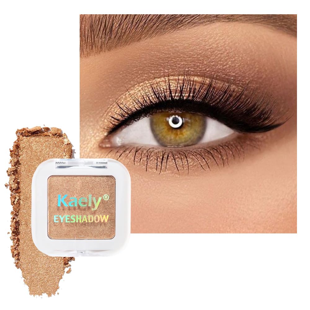 Pressed Single Eyeshadow Makeup, Taupe Matte Highly Pigmented Monochrome Eye Shadow Palette, Waterproof Neutral Powde Mini Eyeshadow, sombras para ojos, Lightweight Blendable, 05