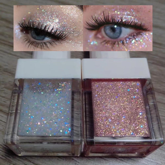 Waterproof Liquid Glitter Eyeshadow Eyeliner Makeup.Fairy Eye Shadow Iridescent Pearl Peach Gold Eyeshadow Jewels Liquid Eyeshadow Set.Liquid Sparkly Eye Liner Highlight inner corner Eye Looks 1#2#