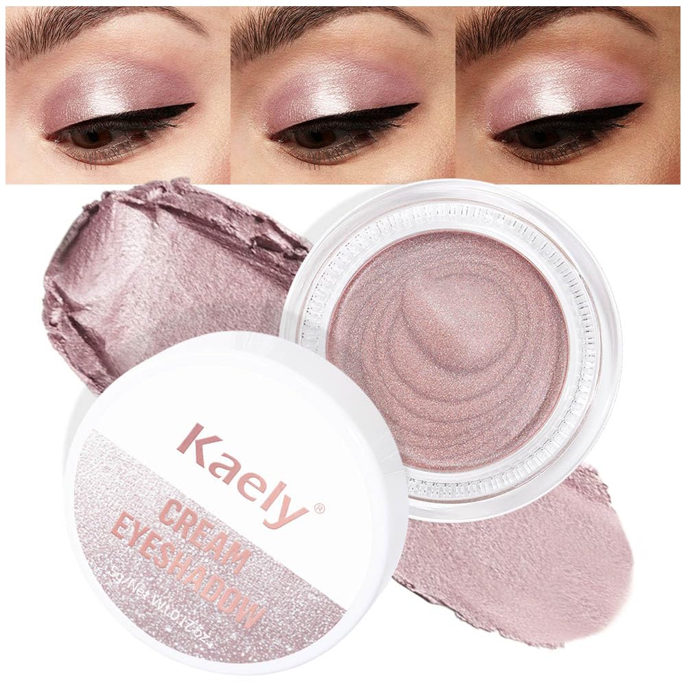 Cream Single Eyeshadow Makeup, Shimmer Highly Pigmented Monochrome Eye Shadow Pallette, Waterproof Natural Mini Eyeshadow Brightener, sombras en crema para ojos