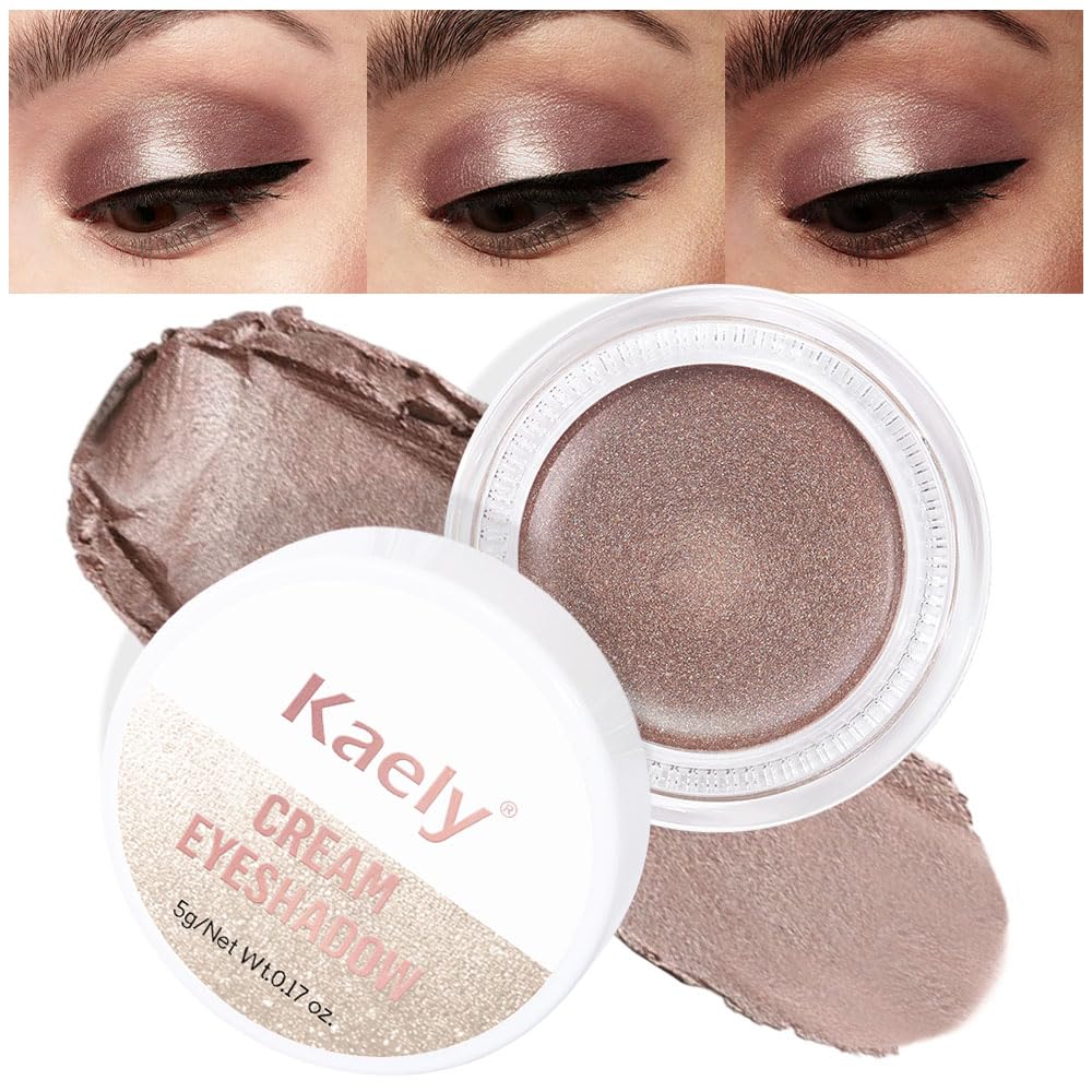 Cream Single Eyeshadow Makeup, Shimmer Highly Pigmented Monochrome Eye Shadow Pallette, Waterproof Natural Mini Eyeshadow Brightener, sombras en crema para ojos