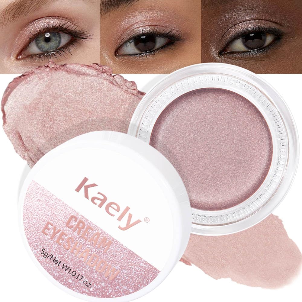 Cream Single Eyeshadow Makeup, Shimmer Highly Pigmented Monochrome Eye Shadow Pallette, Waterproof Natural Mini Eyeshadow Brightener, sombras en crema para ojos