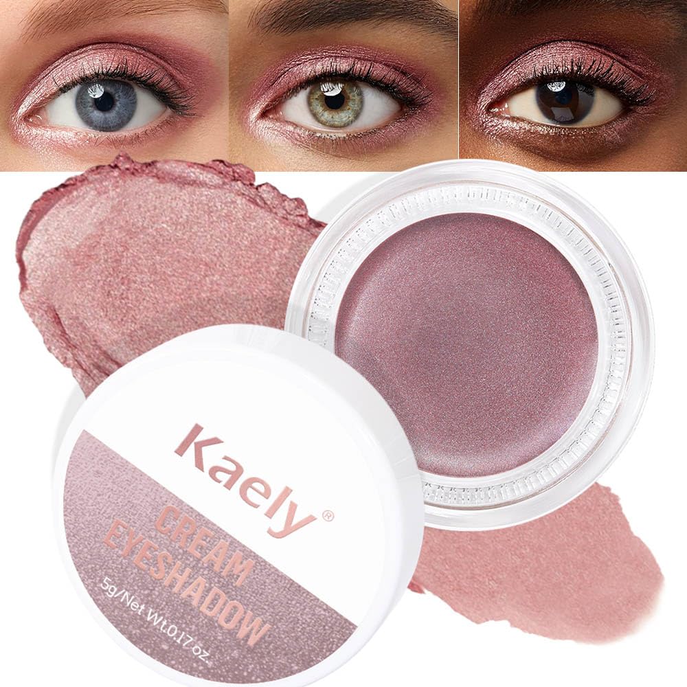 Cream Single Eyeshadow Makeup, Shimmer Highly Pigmented Monochrome Eye Shadow Pallette, Waterproof Natural Mini Eyeshadow Brightener, sombras en crema para ojos