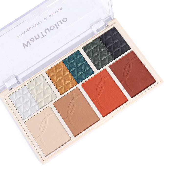 WanTuoluo 10 Colors Matte Shimmer Eyeshadow Palette for Face brightening,highlighter,contouring,blush,eye shadow all-in-one palette.Waterproof Long Lasting Makeup Palette, Cruelty-Free