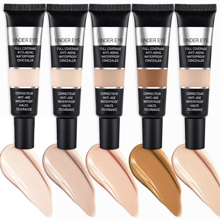 Roll over image to zoom in Pro Under Eye Full Coverage Liquid Concealer to Cover Dark Circles, Scars, Redness, Spots, Fine Lines, Corrector Anti-Aging Natural Finish, Moistening Smooth Cream, Waterproof 0.4 fl oz - Nude#