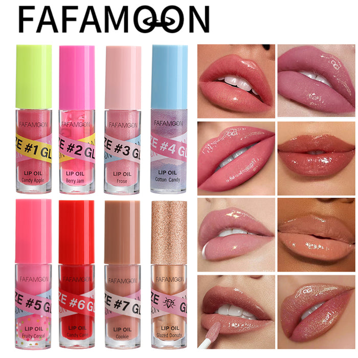 FAFAMOON 8 Colors Shiny Liquid Lipstick Set,Super Stay Liquid Velvet Lipstick Non-stick Cup Waterproof Long Lasting Lip Gloss Set for Women