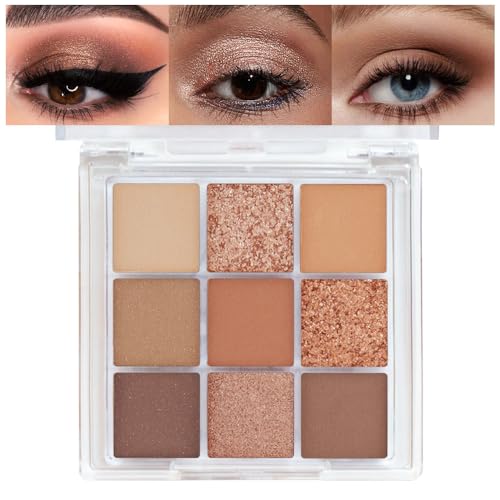 10Colors Pink Gold Brown Colorful Eyeshadow Palette Makeup,Natural Neutral Highly Pigmented Eye Shadow,Naturing-Looking Long Lasting Waterpr
