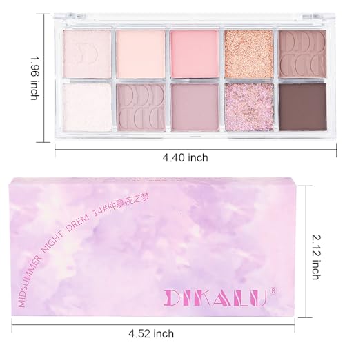10Colors Pink Gold Brown Colorful Eyeshadow Palette Makeup,Natural Neutral Highly Pigmented Eye Shadow,Naturing-Looking Long Lasting Waterpr