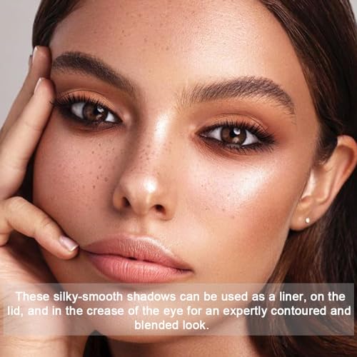 10Colors Rose Gold Brown Colorful Eyeshadow Palette Makeup,Natural Neutral Highly Pigmented Eye Shadow,Naturing-Looking Long Lasting Waterpr