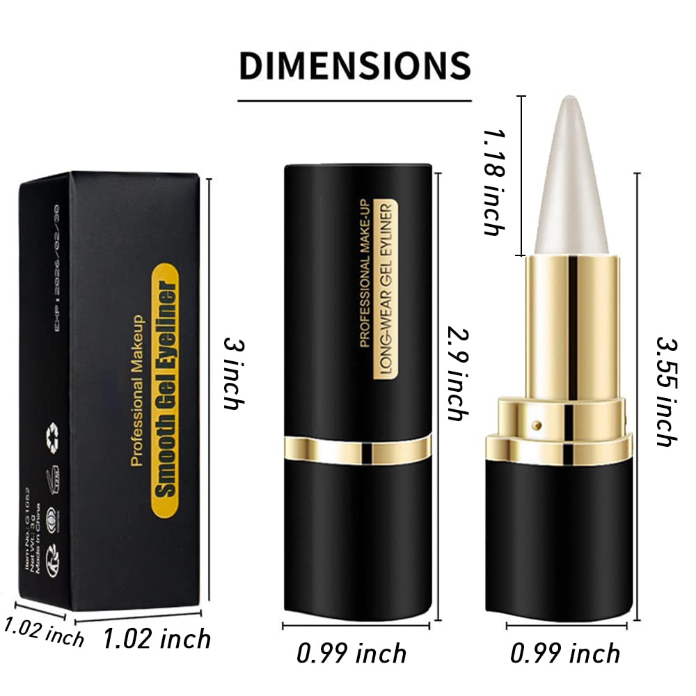 4Pcs Black Brown Silver Gray Gel Eyeliner Pencils Set,Waterproof Eye Liner Pen,Cat Eye Stencil Cat Face Makeup Kit,Eye Black Eyeshadow Palette Stick,Gothic Halloween Makeup,delineador de ojos