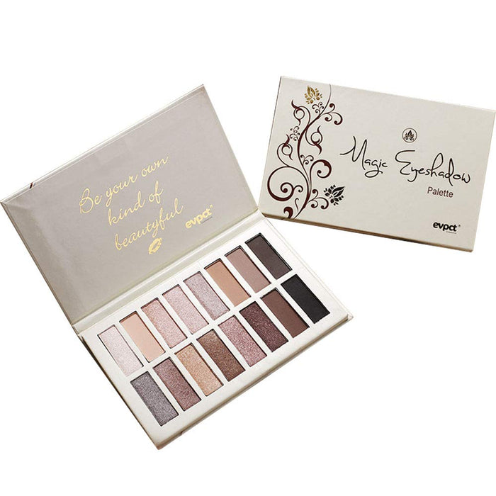 Shimmer Makeup Pallet Eyeshadow Palette 16 Colors Magic Pearlescent Mermaid Eye Shadows Highly Pigmented - Professional Nudes Warm Bronze Neutral Smoky Cosmetic (16 Colors 01)