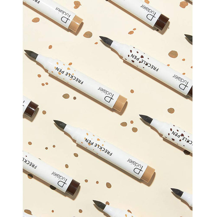 Natural Freckle Pen - 2Pcs for Different Color, Light Brown & Dark Brown, Long Lasting Waterproof Neutral Lightweight Freckle Makeup Tool