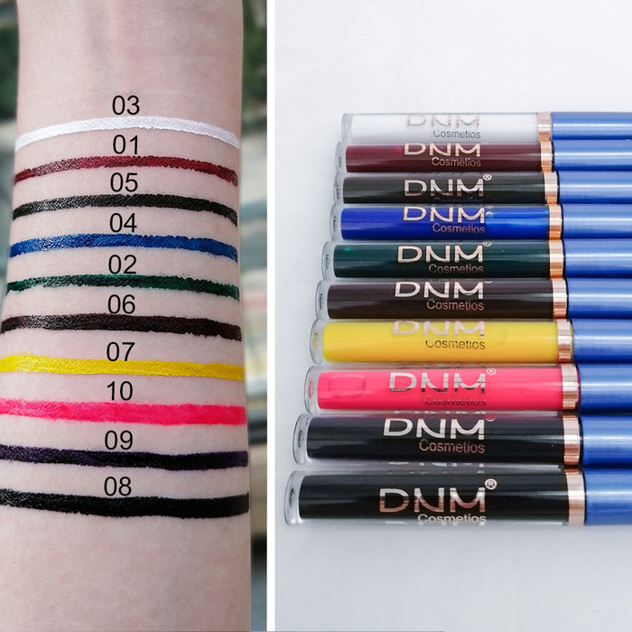 evpct 10 Colors Colored Matte Liquid Eyeliner Colorful Set,White Red Blue Black Green Purple Pink Orange Rainbow Waterproof Liquid Eyeliner Pen Pencil Set Eye Liners for Women Waterproof Smudgeproof