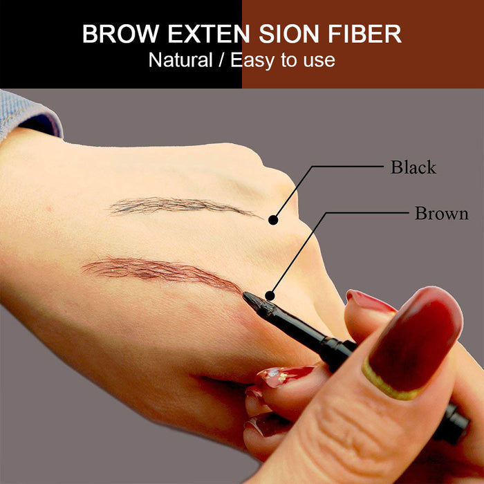 2 Pcs/Set 4D Eyebrow Extensions Gel Fiber Building Brow Hairk  BlacBrown Eyebrow