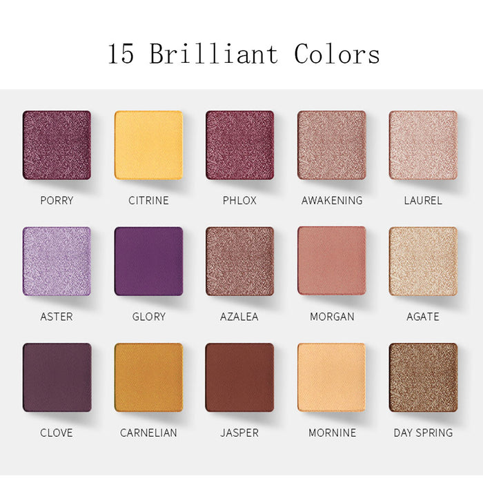 15 Colors Matte Eyeshadow Palette Pearlescent Makeup Pallet Magic Mermaid Eye Shadows Highly Pigmented - Professional Cosmetic (15 colors)