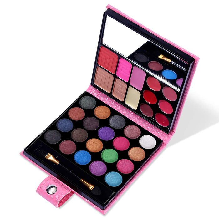 All in One Makeup Kit - 20 Eyeshadow, 6 Lip Glosses, 3 Blushers, 2 Powder, 1 Concealer, 1 Mirror, 1 Brush, Make Up Gift Set for Teen Girls, Beginners And Pros,blush makeup palette