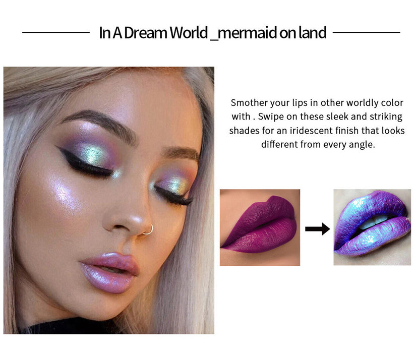 6Pcs Glitter Metallic Lip Gloss Liquid Lipstick Set Makeup Kit, 6 Colors Diamond Shimmer Shinning Sparkly Sparkling Lipstick Waterproof Long Lasting Face Eye Moisturizing High Gloss Glow