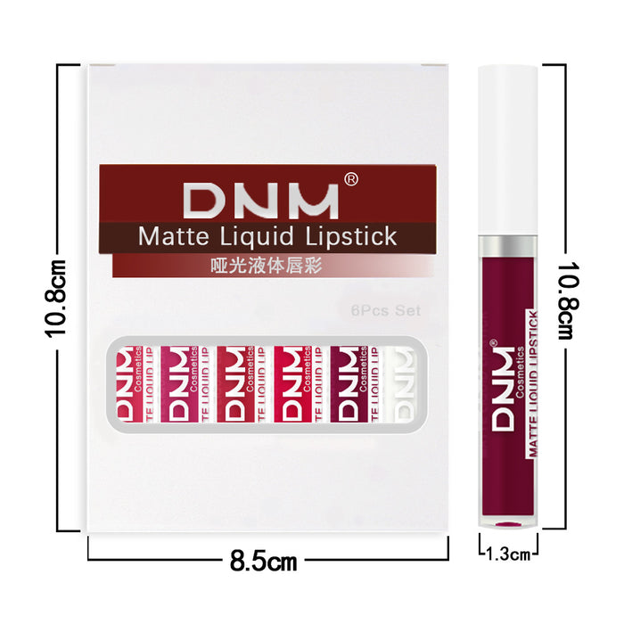 5Pcs Matte Liquid Lipstick+1Pcs Clear Lip Plumping Plumper Gloss Oil Makeup Set Kit, Long Lasting Waterproof Moisturizing Velvet High Pigmented Lipstick Lip Stain Glaze Makeup Gift Sets for Women 02