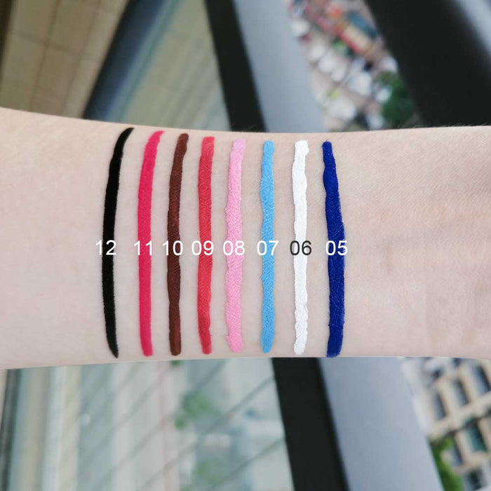 8 Colors Liquid Matte Eyeliner Set Colorful White Black Red Brown Blue Purple Yellow Green Eye Liners For Party Festival Waterproof Long Lasting Eyeshadow Pencil Quick Dry Eyes Makeup Kit