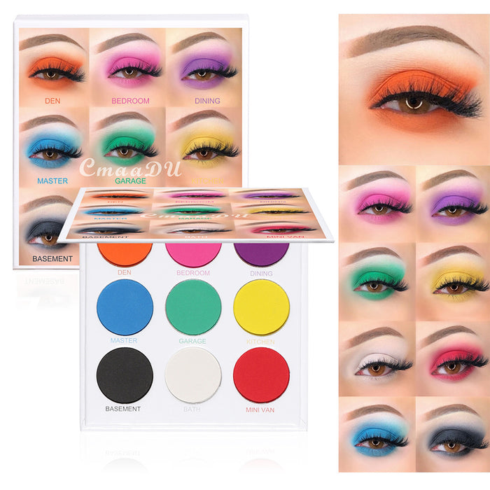 9 Colors Matte Eyeshadow Pallet Rainbow Colors Eye Shadow Palette Natural Waterproof Long Lasting Pigmented(9 Colors)…