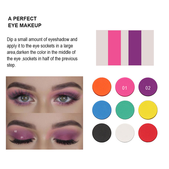 9 Colors Matte Eyeshadow Pallet Rainbow Colors Eye Shadow Palette Natural Waterproof Long Lasting Pigmented(9 Colors)…